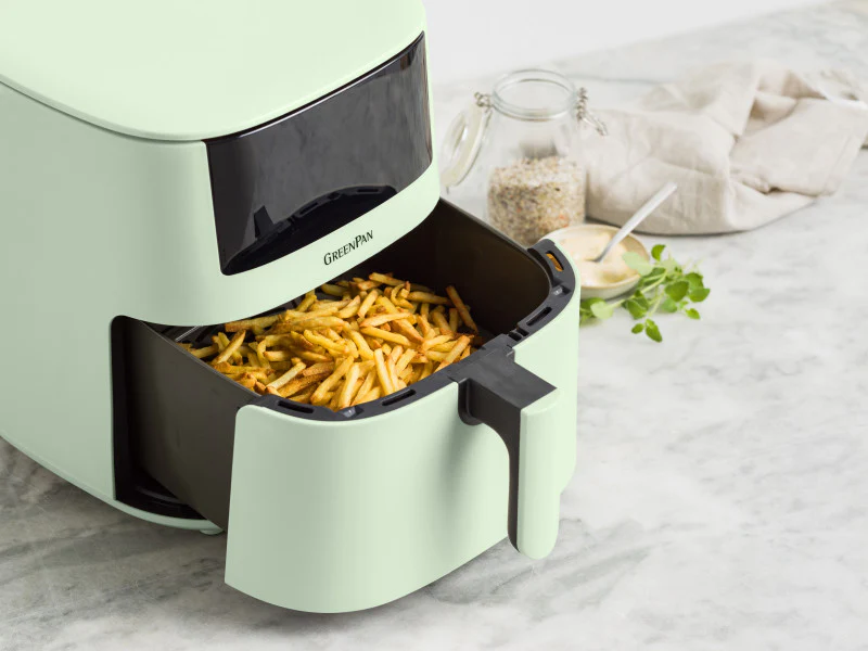 GreenPan Bistro XXL PFAS Free Coloured Air fryer Mint Green - 7.2L - Image 8