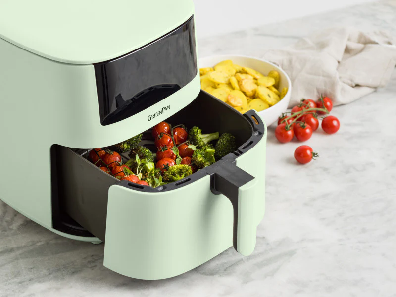 GreenPan Bistro XXL PFAS Free Coloured Air fryer Mint Green - 7.2L - Image 9