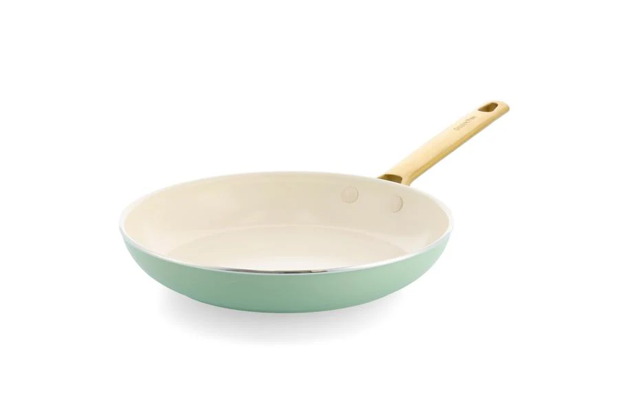 GreenPan Padova 2 Piece PFAS Free Frypan 26/30cm Mint - Image 2