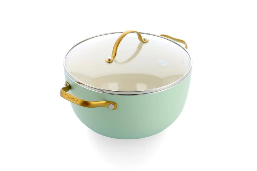 GreenPan Padova 6 (10) Piece PFAS Free Cookset Mint Green - Image 5