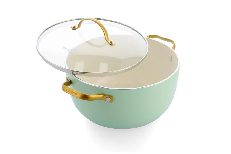 GreenPan Padova 6 (10) Piece PFAS Free Cookset Mint Green - Image 6