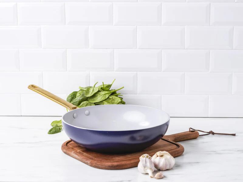 GreenPan Padova Navy Blue Open wok 28cm/ 3.7L - Image 2
