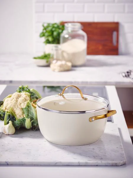 GreenPan Padova PFAS Free Casserole 24cm/4.71L Cream - Image 3