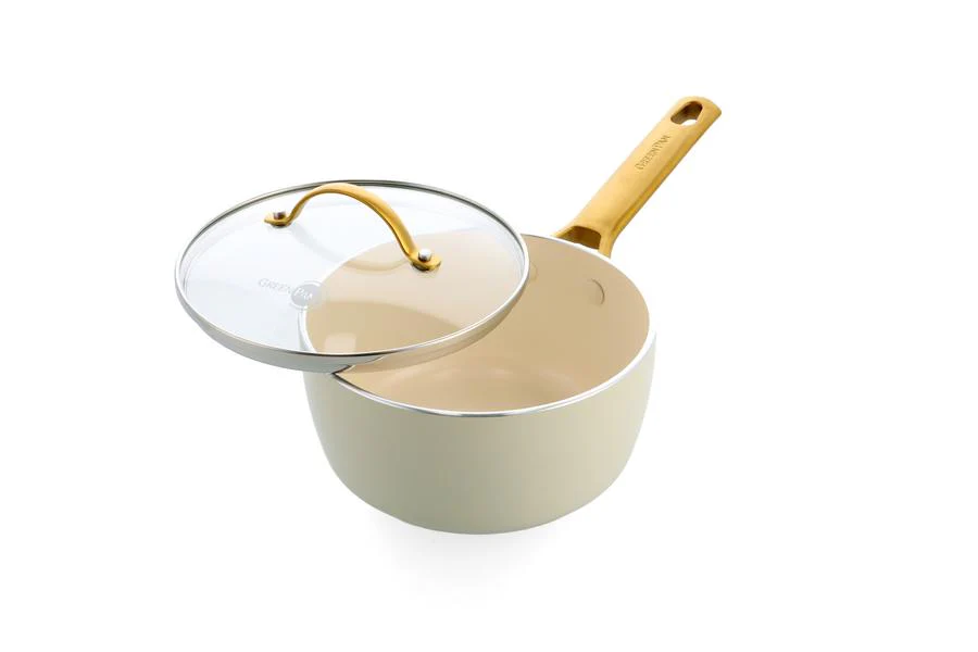 GreenPan Padova PFAS Free Saucepan 18cm/2.01L Cream - Image 2