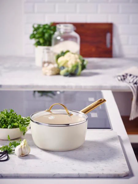 GreenPan Padova PFAS Free Saucepan 18cm/2.01L Cream - Image 3