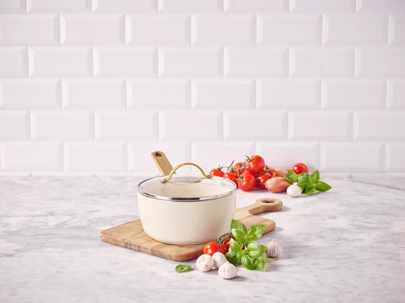 GreenPan Padova PFAS Free Saucepan 18cm/2.01L Cream - Image 4