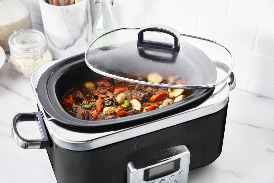 GreenPan Slow Cooker 6L - Black Nonstick - Image 5