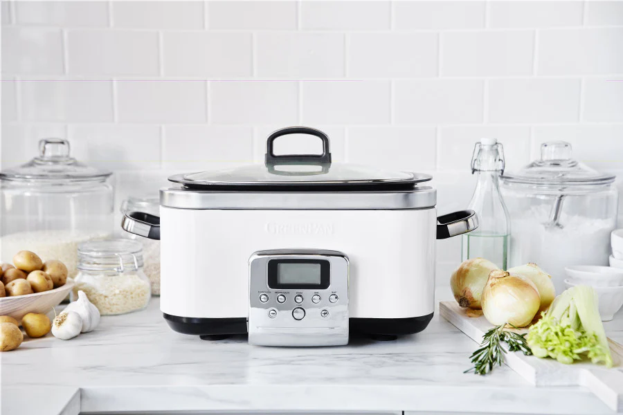 GreenPan Slow Cooker 6L - Cloud Cream Nonstick - Image 2