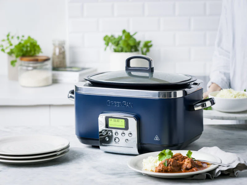 GreenPan Slow Cooker 6L PFAS Free - Oxford Blue - Image 7