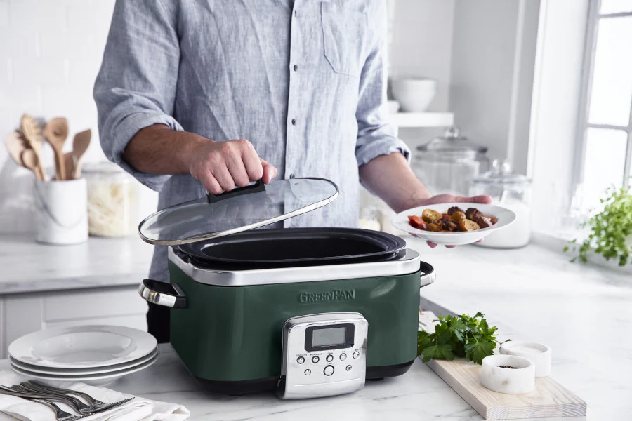 GreenPan Slow Cooker 6L PFAS Free - Pine Green - Image 2