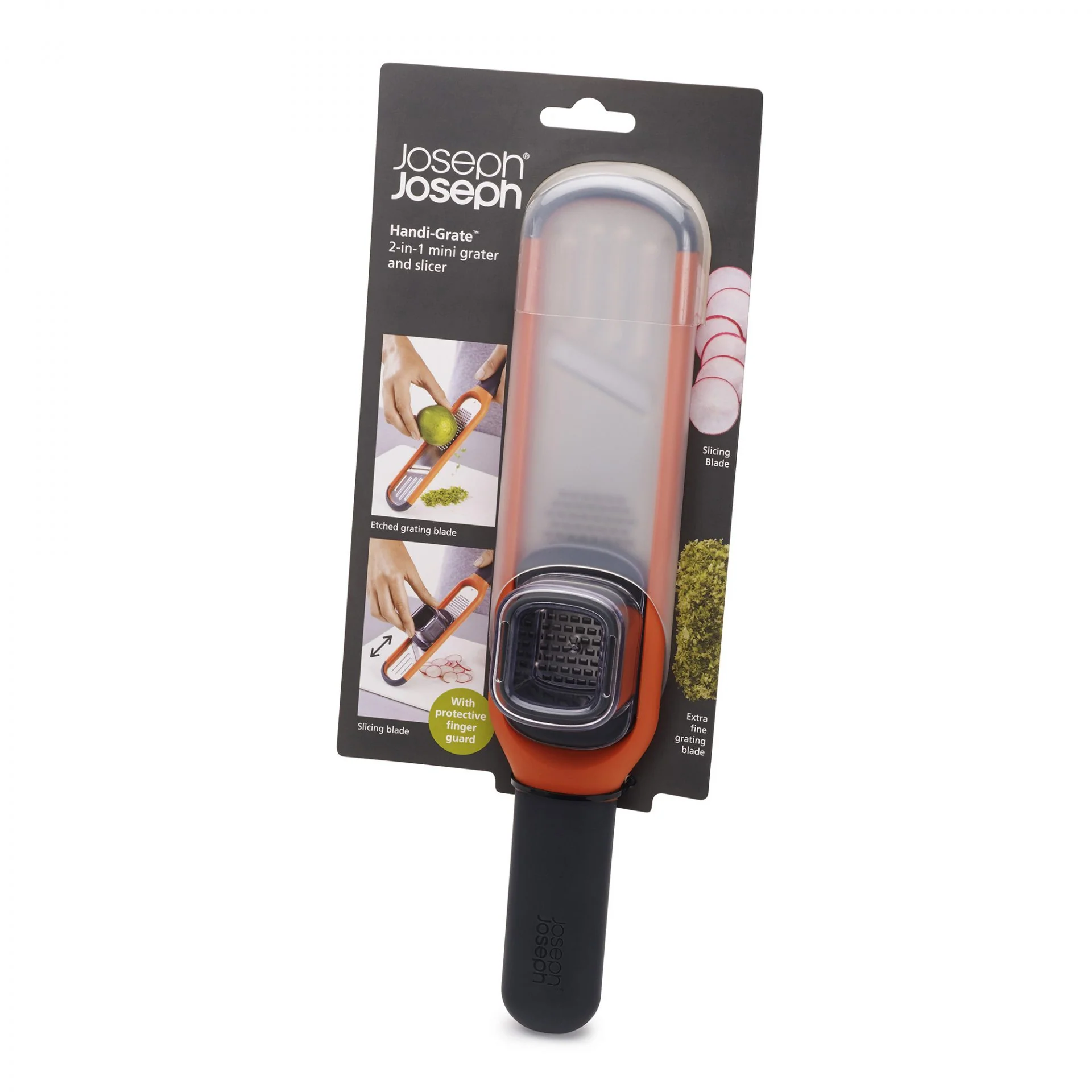 Joseph Joseph 2-In-1 Mini Grater/Slicer - Razor sharp, stainless-steel blades for grating and slicing - Image 2