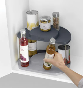 Joseph Joseph CupboardStore 2-tier Rotating Organiser – Grey - Image 4