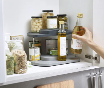 Joseph Joseph CupboardStore 2-tier Rotating Organiser – Grey - Image 5