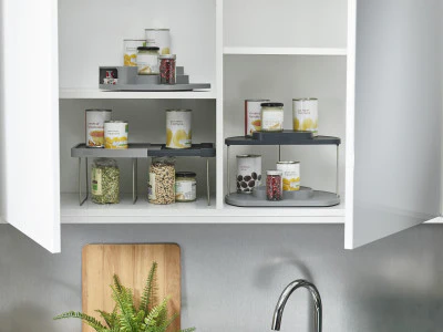 Joseph Joseph CupboardStore 2-tier Rotating Organiser – Grey - Image 6