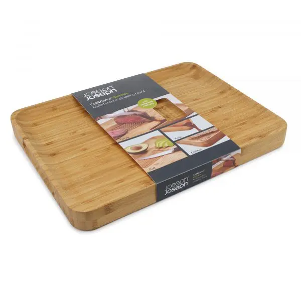 Joseph Joseph Cut Chop & Carve Bamboo Board - 3.5cm x 31cm x 40cm - Image 5
