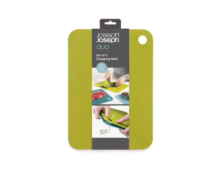 Joseph Joseph Duo Plastic Chopping Board Mats – Set Of 3 - Image 2