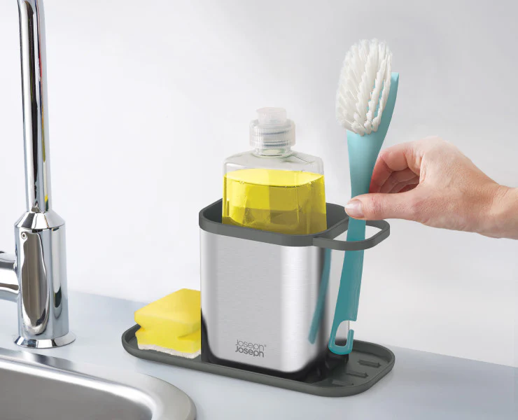 Joseph Joseph Duo Steel Sink Tidy Brush holder - Image 3