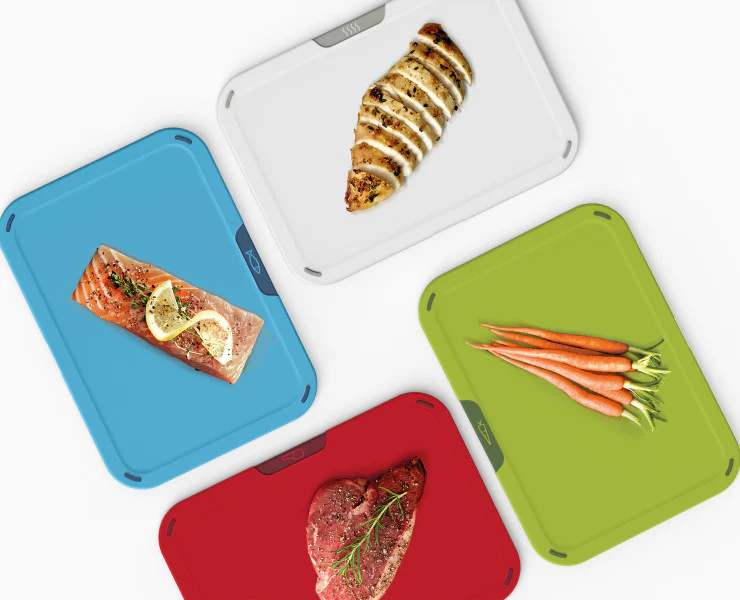 Joseph Joseph Duo 4-piece Chopping Board Set with Storage Stand - Image 3