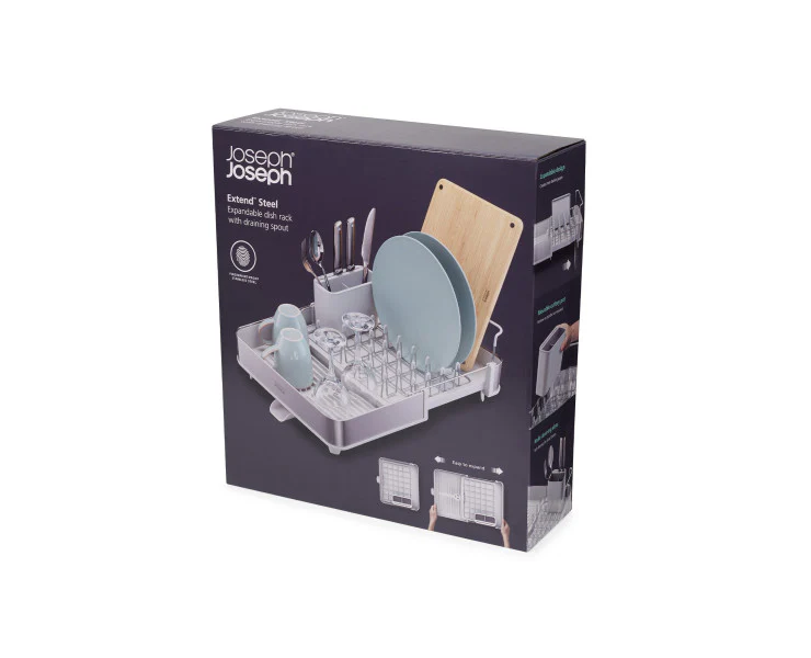 Joseph Joseph Extend Dish Rack Stainless Steel – Polypropylene Stone Color - Image 3