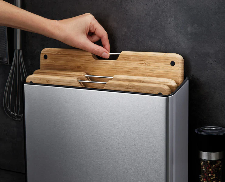 Joseph Joseph Folio Bamboo Chopping Board Set Stainless-Steel Case – 3 Piece - Image 5