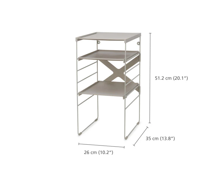 Joseph Joseph Level Adjustable Shoe Rack Polypropylene Ecru – Single - Image 2