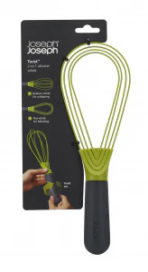Joseph Joseph Twist Whisk Grey/Green - Silicone-coated steel wires - Image 2