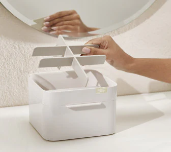 Joseph Joseph Viva Cosmetic organiser with drawer – Shell - Image 5