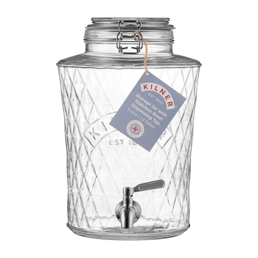 Kilner Clip Top Diamond Dispenser, 5 Litre - Image 2