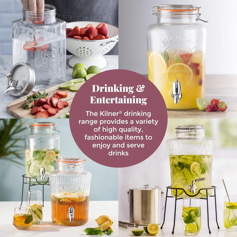 Kilner Clip Top Diamond Dispenser, 5 Litre - Image 3