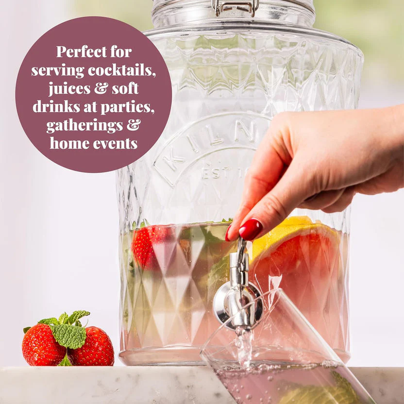 Kilner Clip Top Diamond Dispenser, 5 Litre - Image 4