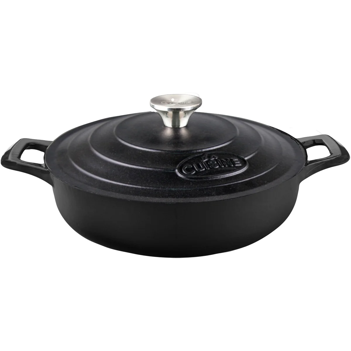 La Cuisine Cast Iron Sautepan 28cm Black