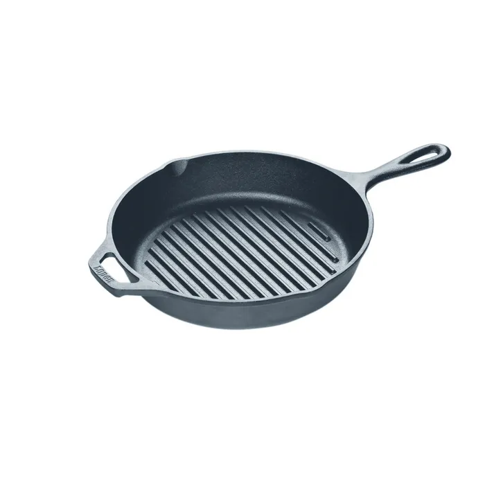 Lodge Round Cast Iron Grill Pan - 26cm