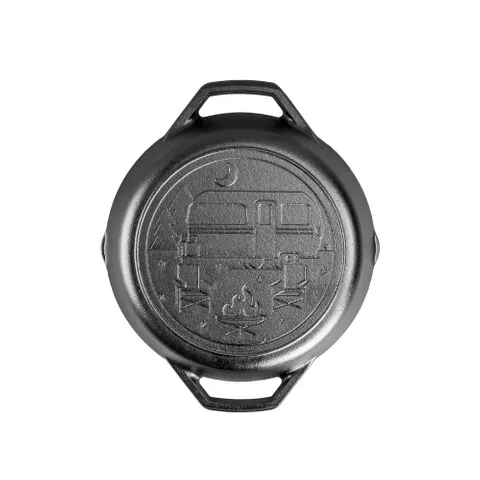 Lodge Wanderlust Dual Handled Cast Iron Induction Skillet Camper – 26cm x 5cm