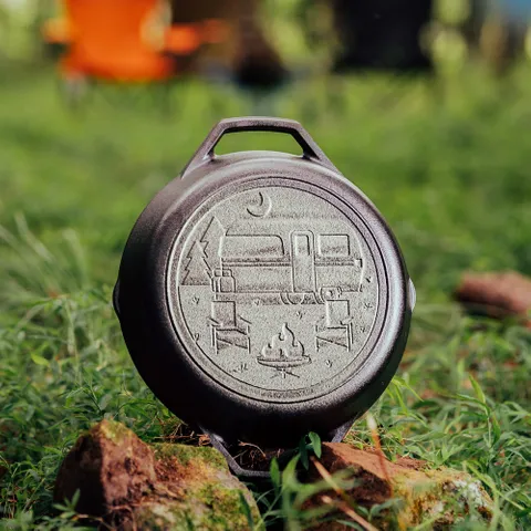 Lodge Wanderlust Dual Handled Cast Iron Induction Skillet Camper – 26cm x 5cm - Image 4