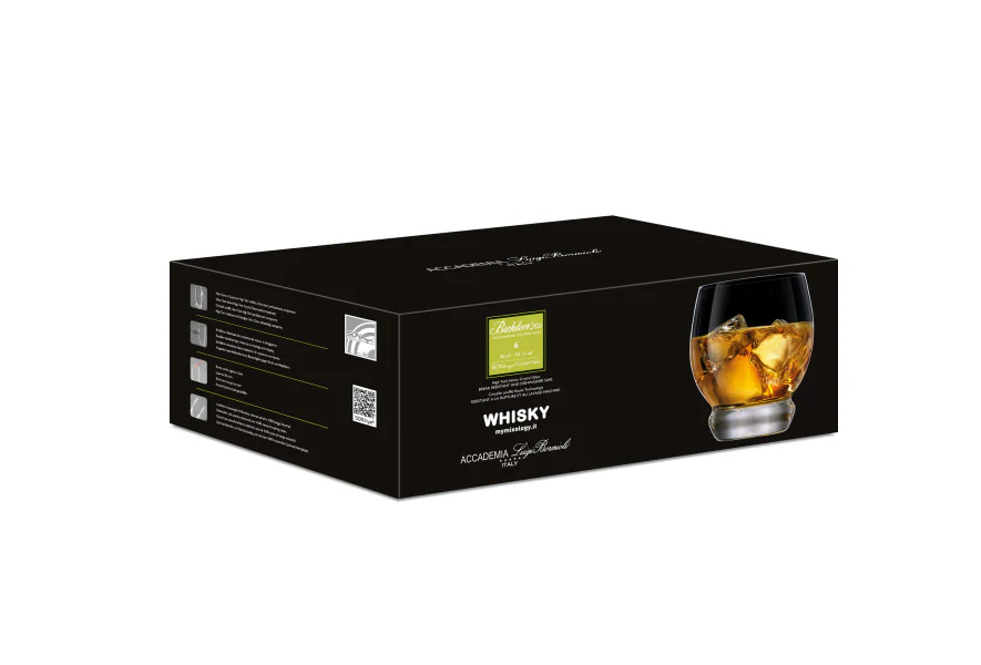 Luigi Bormioli Backdoor20s Whiskey Glasses 450ml - Set 6 - Image 2