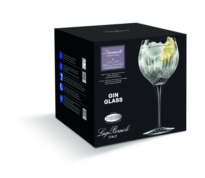 Luigi Bormioli Diamante Gin Glass 650ml - Set of 4 - Image 2