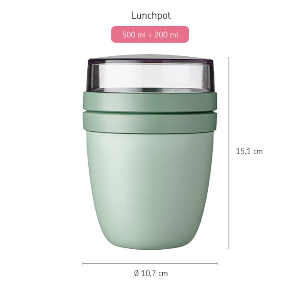 Mepal Lunch Pot Ellipse Nordic Sage - 200ml - Image 3