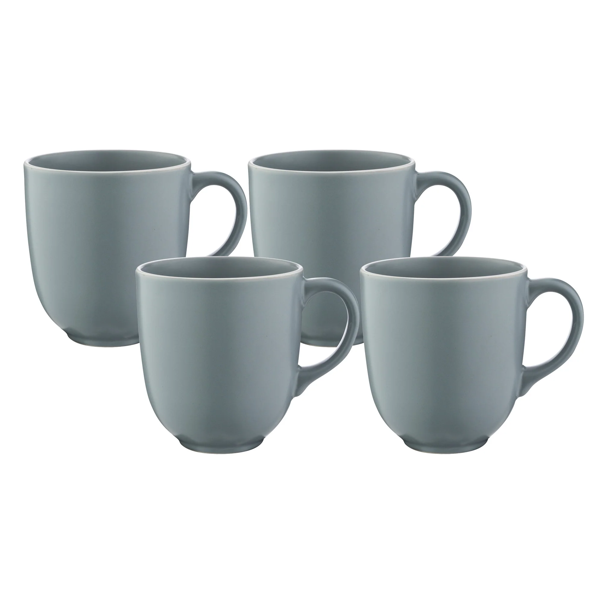 Mason Cash Classic Collection Set Of 4 Grey Mugs Stoneware - 400ml