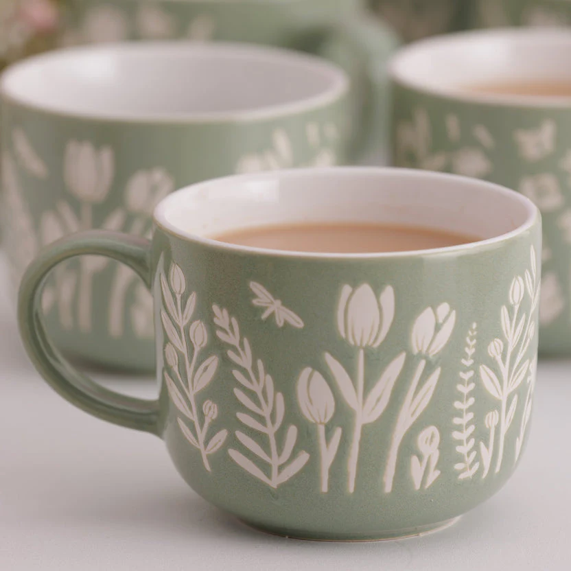 Mason Cash In the Meadow Green Tulip Mug, 400ml - Image 2