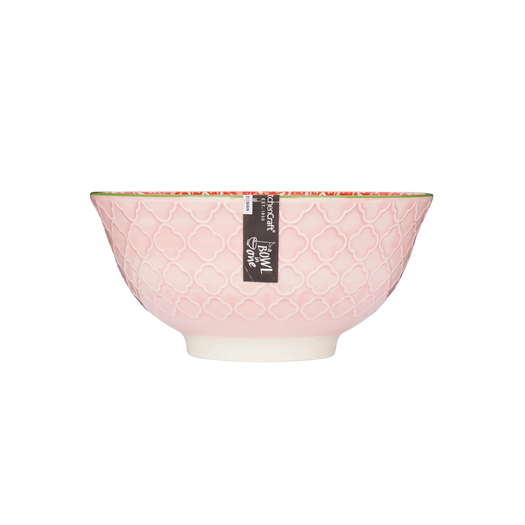 Mikasa Does it All Ceramic Bowl - Red Demask - 15.7cm - Image 3
