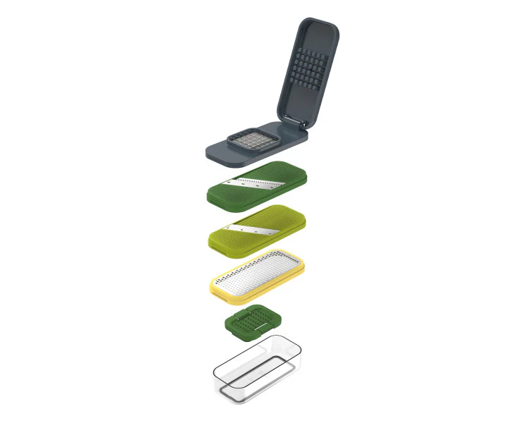 Joseph Joseph Multi-Prep Compact 4 Piece Prep Set - Polypropylene Chopper, Grater, Slicer And Julienne Cutter - Image 3