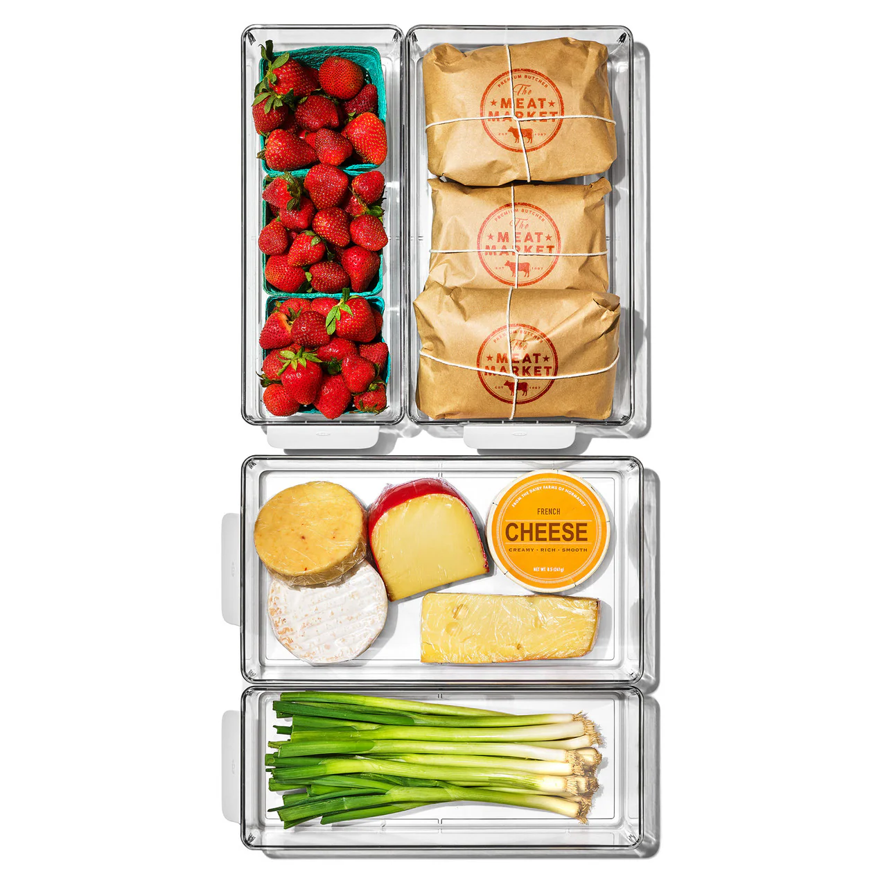 OXO 4-Piece Refrigerator Storage Bin Starter Set - Image 3