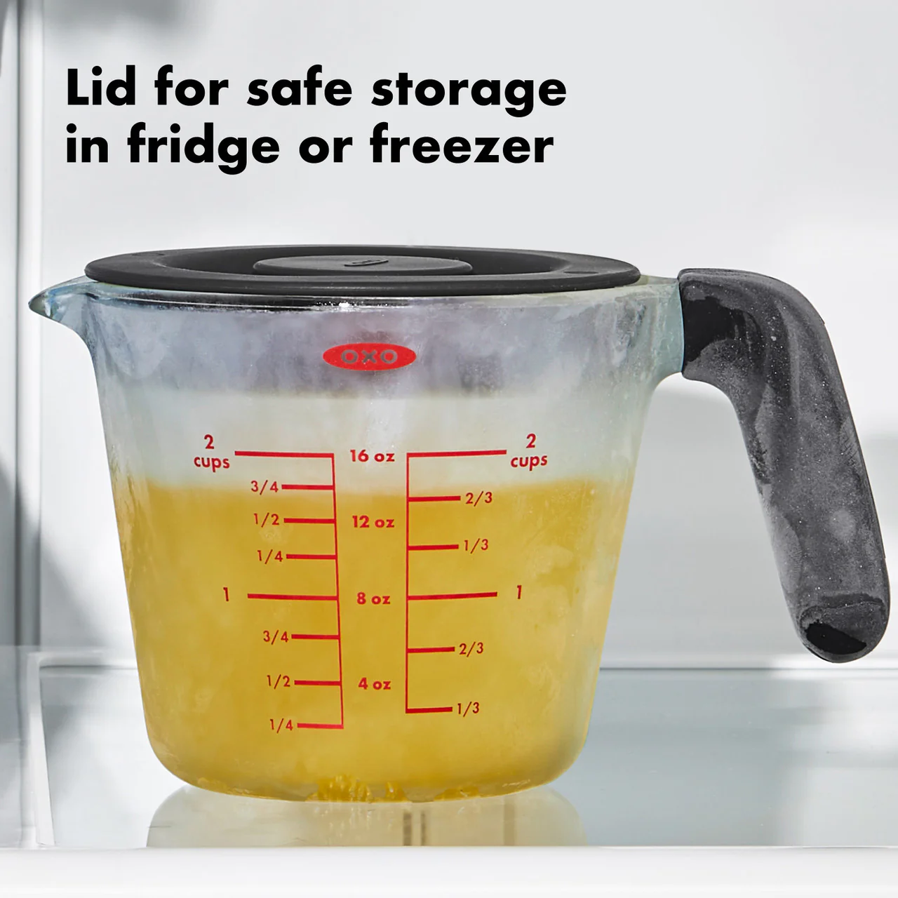 Oxo Good Grips Glass Measuring Cup with Lid - 2 Cup/ 500ml - Image 4