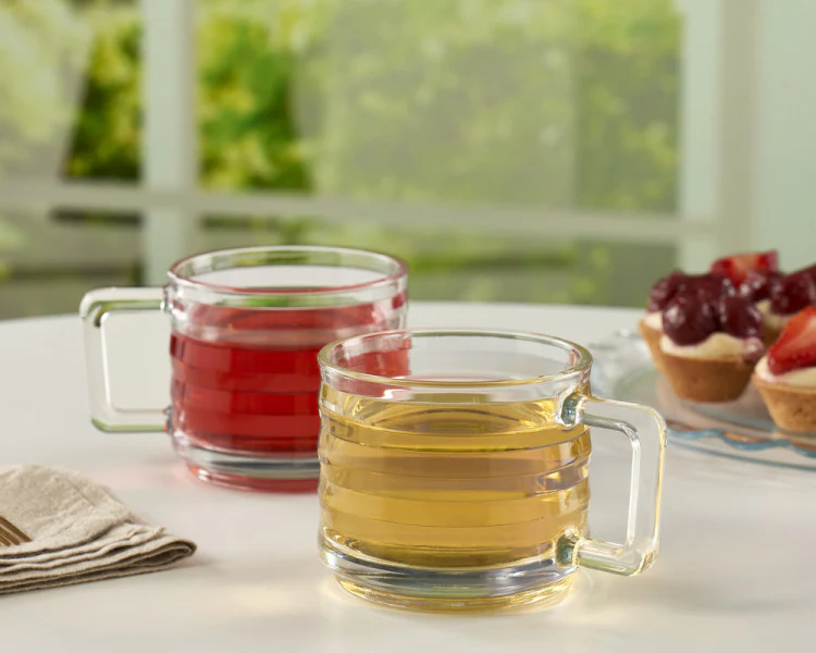 Pasabahce Bricks Glass Coffee/Tea Mug 250ml - Image 3