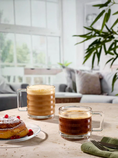 Pasabahce Bricks Glass Coffee/Tea Mug 320ml - Image 3