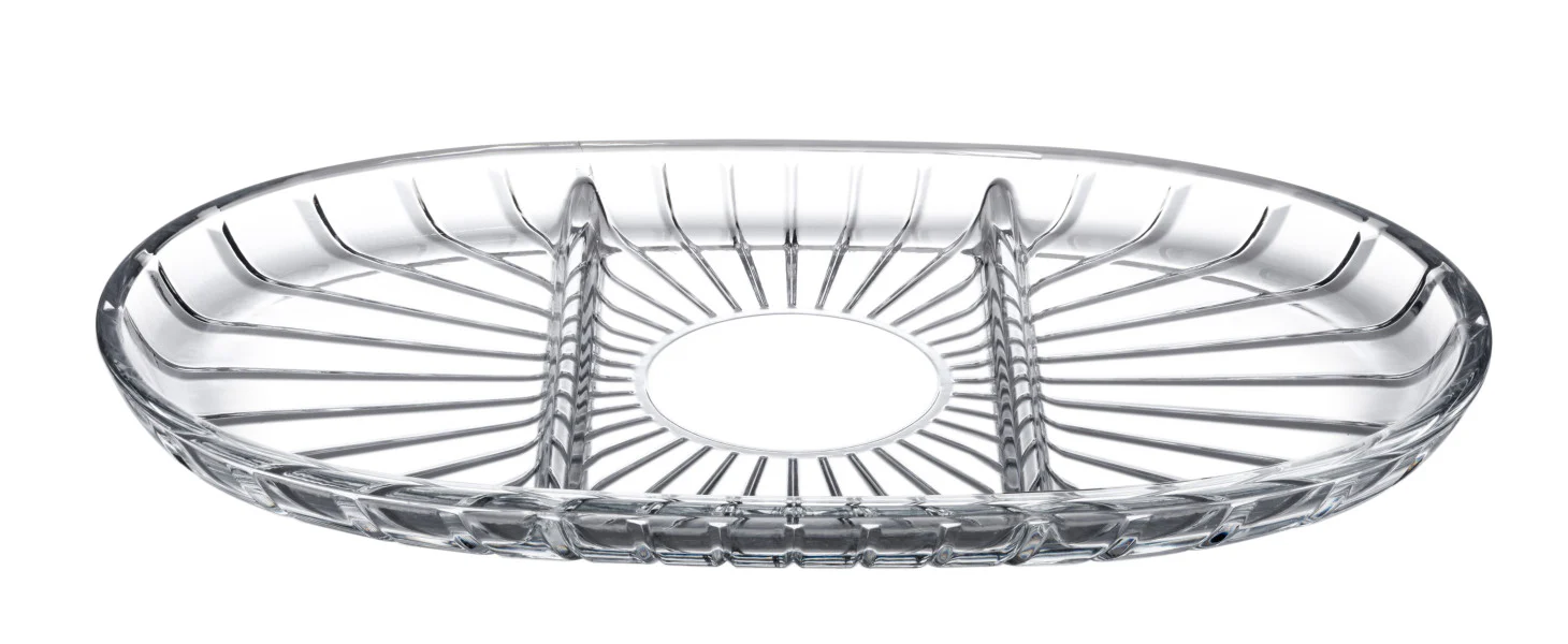 Pasabahce Elegant Divided Oval Plate 28x16.5cm