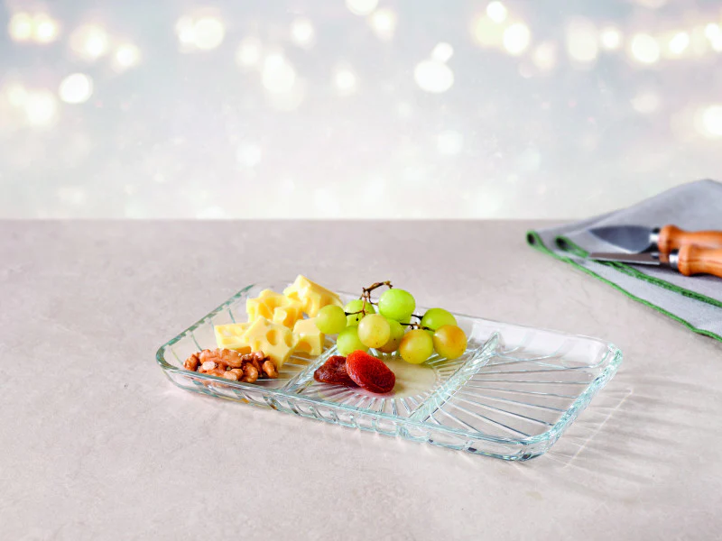 Pasabahce Elegant Divided Rectangle Plate 28x16.5cm - Image 2