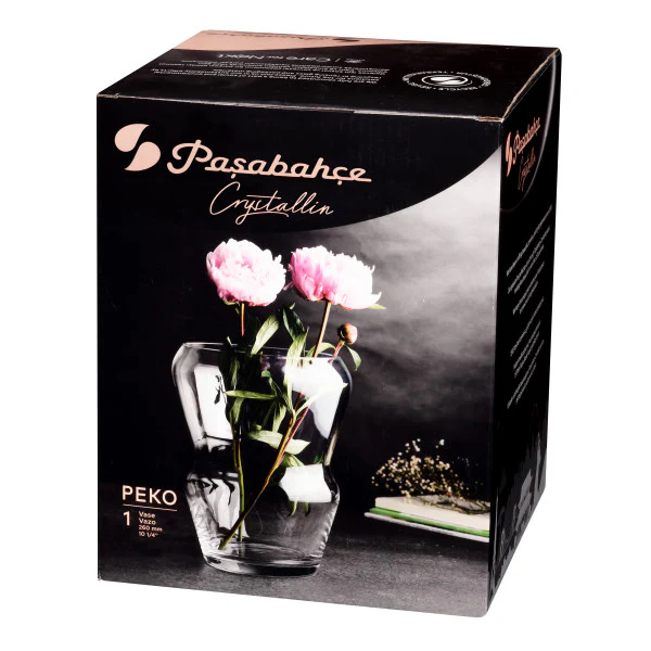 Pasabahce Peko Glass Handmade Vase 26cm - Image 2