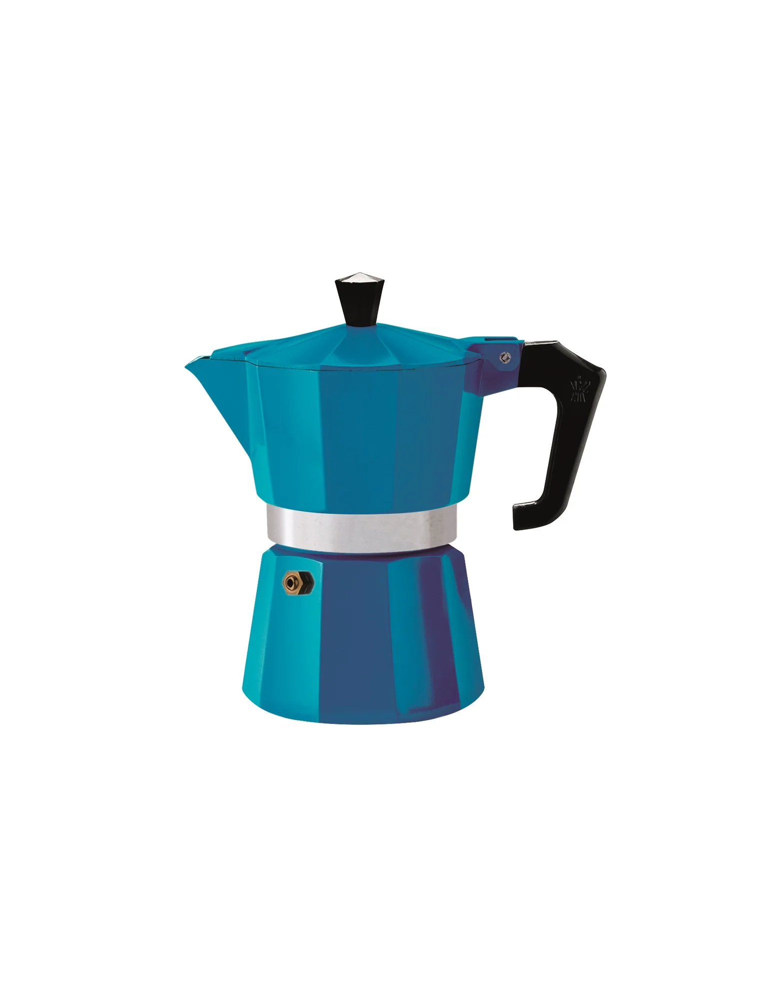 Pezzetti Teal Italexpress Aluminium Coffee Maker 3 Cups