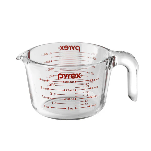 Pyrex Measuring Jug Borosilicate Glass - 1L (4 Cups) - Image 2